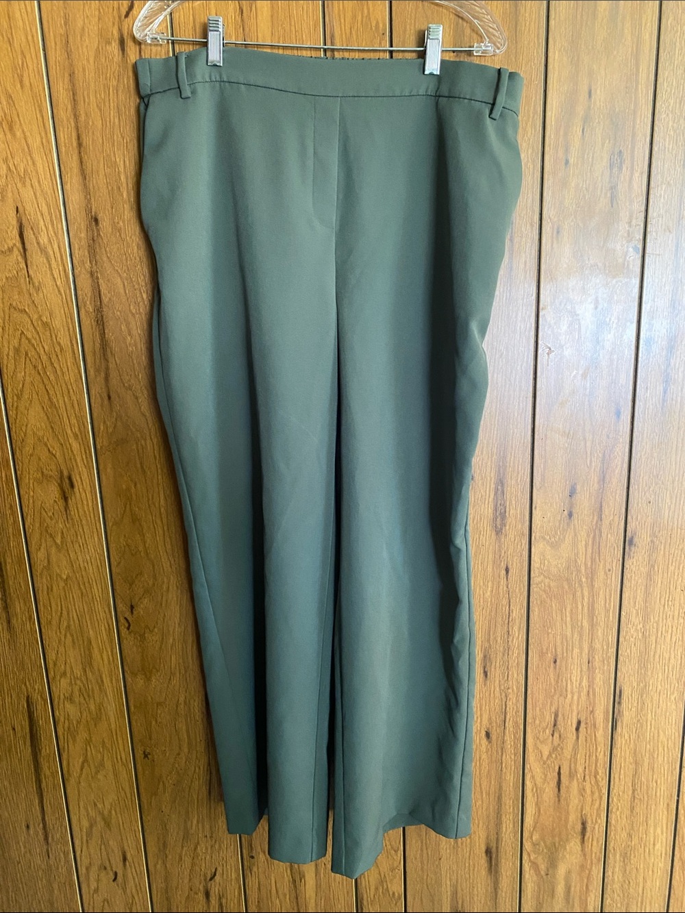 Alfani Olive Green Wide Leg Trousers